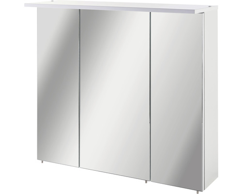 Spiegelschrank Möbelpartner Profil 3-türig 70,5x16x72,3 cm weiß