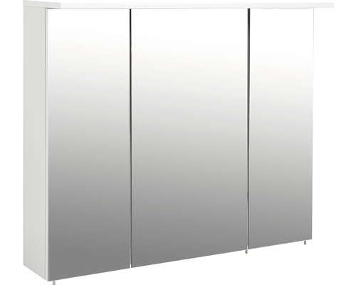 Spiegelschrank Möbelpartner Profil 3-türig 90x16x72,3 cm weiß