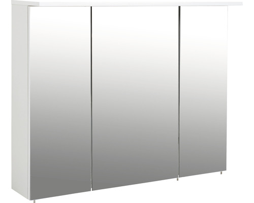 Spiegelschrank Möbelpartner Profil 3-türig 100,5x16x72,3 cm weiß