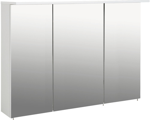 Spiegelschrank Möbelpartner Profil 3-türig 120,5x16x72,3 cm weiß
