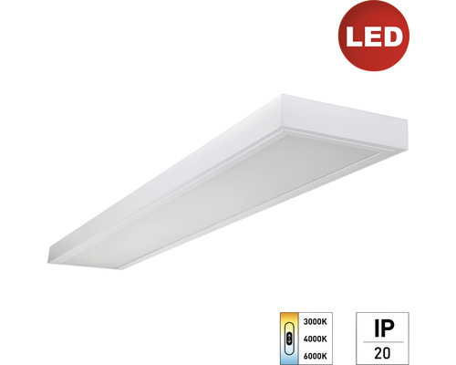 LED Deckenleuchte 38 W 4500 lm 3000-6000 K kaltweiß - warmweiß 1185x200x45 mm IP20 weiß