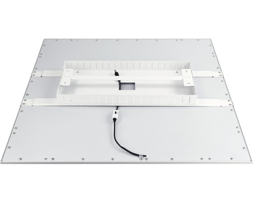 Rückseite einer LED-Deckenleuchte mit Befestigungsmaterial