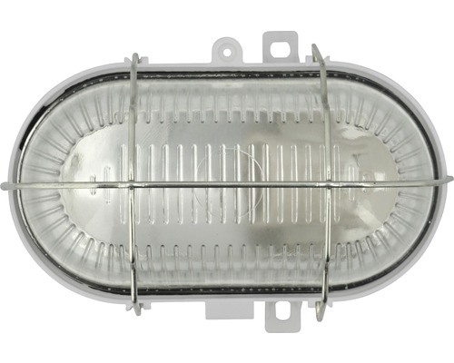 Ovale Wandleuchte mit Schutzgitter