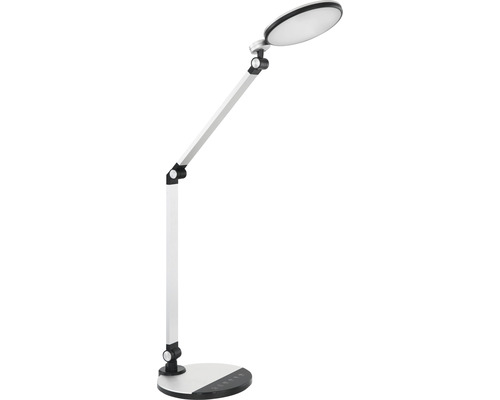 Schreibtischleuchte mit verstellbarem Arm und rundem LED-Lichtkopf