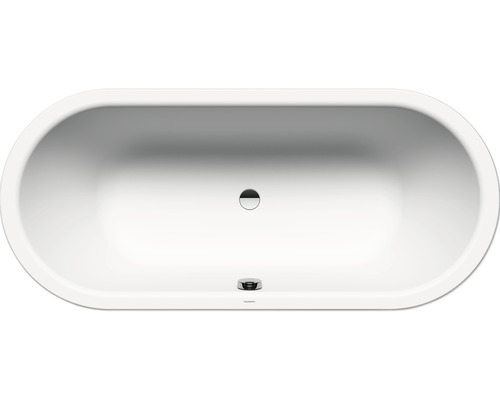 Oval geformte Badewanne, freistehend, Aufnahme von oben