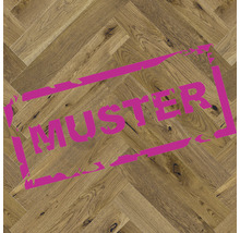 Parkettboden im Fischgrätmuster mit Musteraufdruck