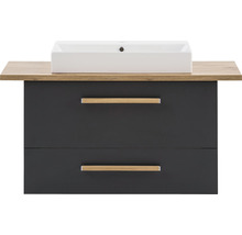 Waschtischunterschrank mit Waschbecken und zwei Schubladen