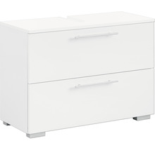 Waschbeckenunterschrank mit zwei Schubladen und Griffen