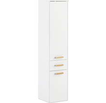 Weißer Badezimmer-Hochschrank mit Tür und drei Schubladen