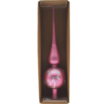 Christbaumspitze mit silberfarbenem Dekor in einer Verpackung