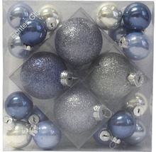 Verpackung mit Christbaumkugeln aus Glas