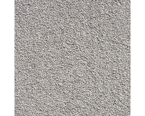 Teppichboden Shaggy Percy hellgrau FB75 400 cm breit (Meterware) Nahaufnahme von grauem Teppichboden