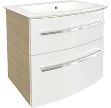 Waschbeckenunterschrank mit zwei Schubladen und Griffen