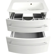 Waschtischunterschrank mit zwei offenen Schubladen und Waschtisch