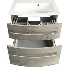 Waschtischunterschrank mit zwei Schubladen und Waschbecken