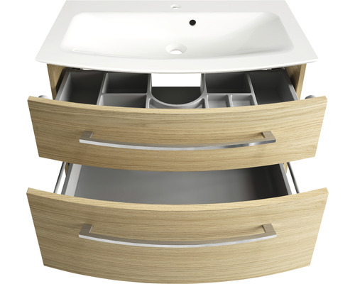 Waschtischunterschrank mit zwei Schubladen und Waschbecken