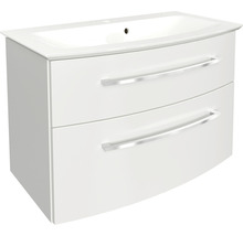 Waschtischunterschrank mit zwei Schubladen und Waschbecken