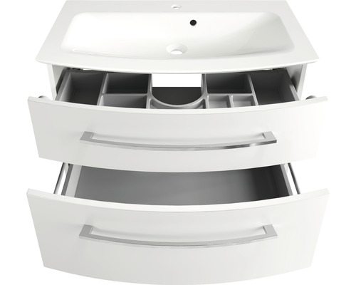 Waschtischunterschrank mit zwei offenen Schubladen