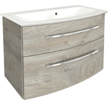 Waschtischunterschrank mit zwei Schubladen und Waschbecken