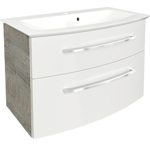 Waschtischunterschrank mit zwei Schubladen und Waschbecken