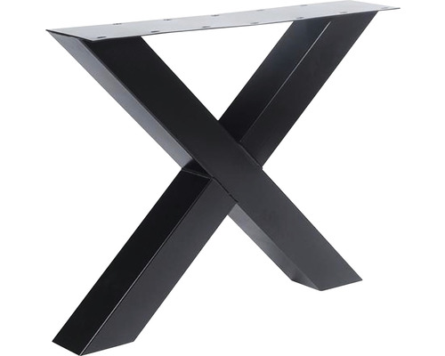 Tischgestell X-Form schwarz pulverbeschichtet 1 Set = 2 Stück 720 x 780 mm