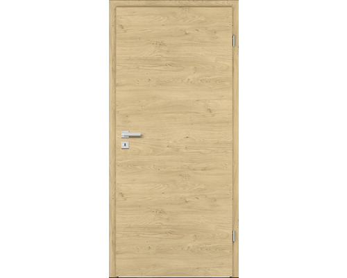 Innentür mit Holzstruktur, Türbeschlag und Schloss