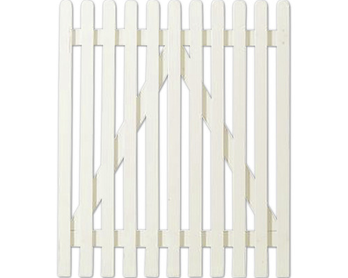 Einzeltor PLUS Retro 100 x 120 cm RAL 9010 weiß Holzzaun mit Latten