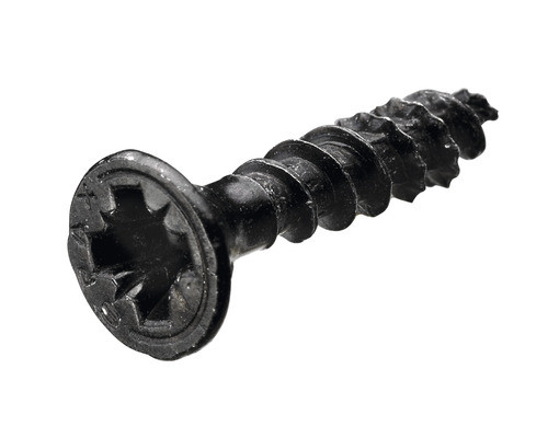 Befestigungsschraube für Stangenscharniere Senkkopf 3,5x16 mm schwarz 40 Stück Schwarze Holzschraube mit Kreuzschlitz