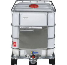 IBC Container auf PE Palette 600 l mit DN 150 Einfüllöffnung und DN 50 Auslauföffnung