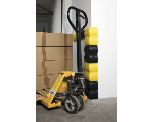 Eck-Schutzprofil 250 Kunststoff gelb 250x125x250 mm 2 Stück Gelber Hubwagen mit Stoßschutz an der Wand