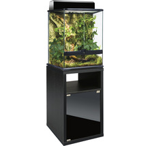Terrarium mit Unterschrank und Innenausstattung für Reptilien