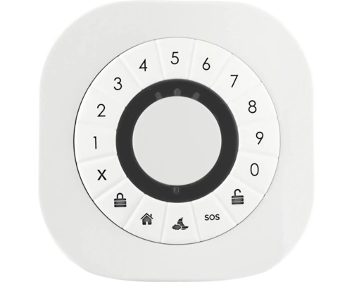 frient Keypad Zigbee Alarmzentrale mit Zahlentasten und Funktionssymbolen