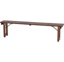 Holzbank mit Klappbeinen für den Innen- und Außenbereich