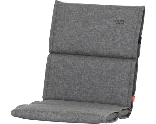 Sesselauflage Stella 96 x 46 cm silber Graues Sitzkissen für Gartenmöbel