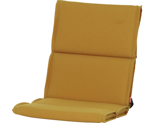 Sesselauflage Stella 100 x 48 cm gelb Stuhlkissen mit hoher Rückenlehne