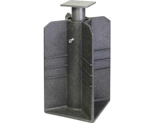 Verstellbare Punktfundamente aus Kunststoff mit Montageplatte