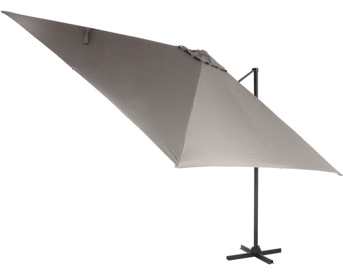 Quadratischer Ampelschirm mit Fuß