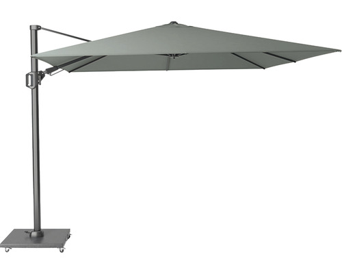 Freiarm-Sonnenschirm mit quadratischer Form und Standfuß