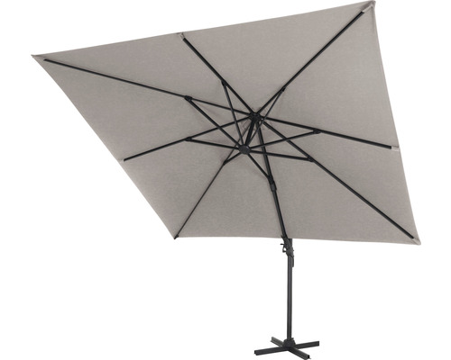 Rechteckiger Sonnenschirm mit schwarzem Gestell