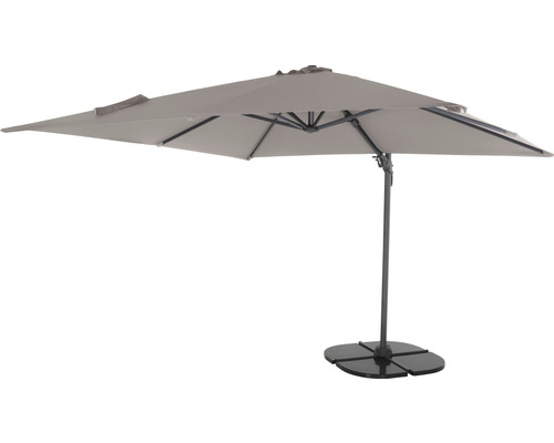 Quadratischer Sonnenschirm mit Ständer für den Garten