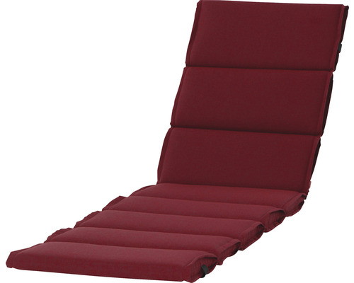 Liegenauflage Stella 200 x 58 cm rot Auflage für Liegestuhl mit gestepptem Design