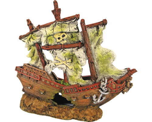 Aquariumdekoration Piratenschiff 23 x 9 x 23 cm Aquariumdekoration Piratenschiff 23 x 9 x 23 cm