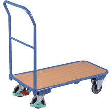 Transportwagen mit Schiebebügel Classic-Line 850x445 mm Stahl blau Tragkraft 200 kg