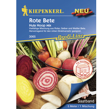 Kiepenkerl Rote Bete Hula Hoop Mix Saatband, eine vielfältige Mischung aus roter, gelber und weißer Bete