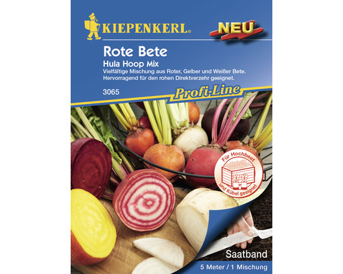 Gemüsesamen Kiepenkerl Rote Rübe ‘Hullahup Mix‘ Saatband