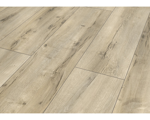 Nahaufnahme von Laminatboden mit Holzoptik