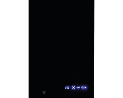 Schwarze Glasheizplatte mit digitaler Temperaturanzeige