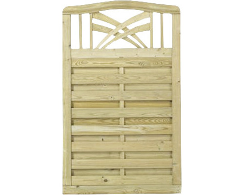 Gartentor aus Holz mit dekorativem Element