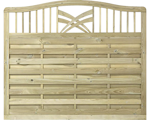 Holzzaun-Element mit Oberbogen und geflochtenem Design