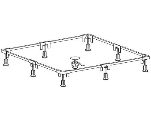Duschwannen-Einbaurahmen Ideal Standard Größe 1 Ultra Flat S bis 120x120 cm Duschwannenfußrahmen mit verstellbaren Füßen